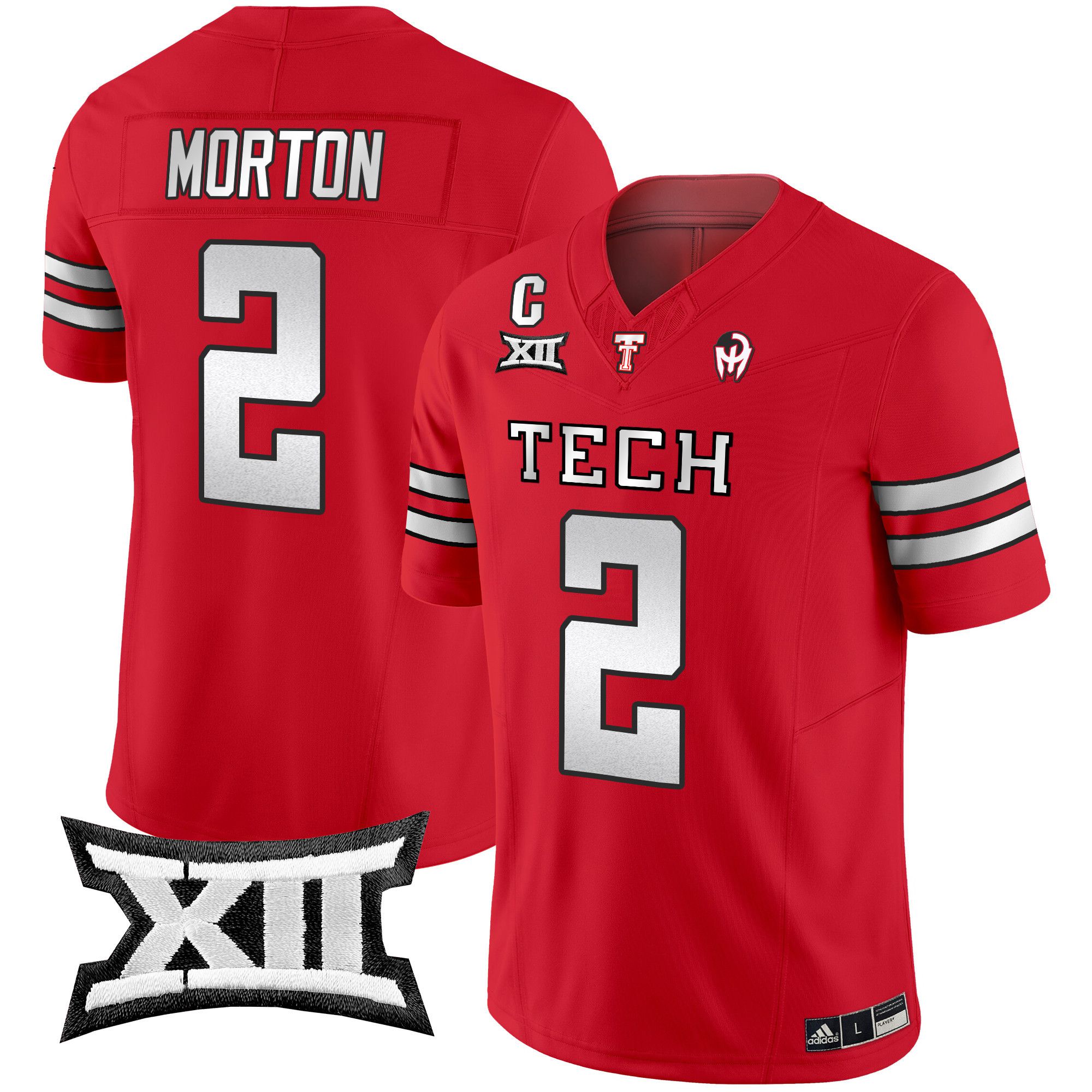 Men Texas Tech Red Raiders #2 Morton Red 2024 Patrick Mahomes Symbol Vapor Limited NCAA Jersey style 1